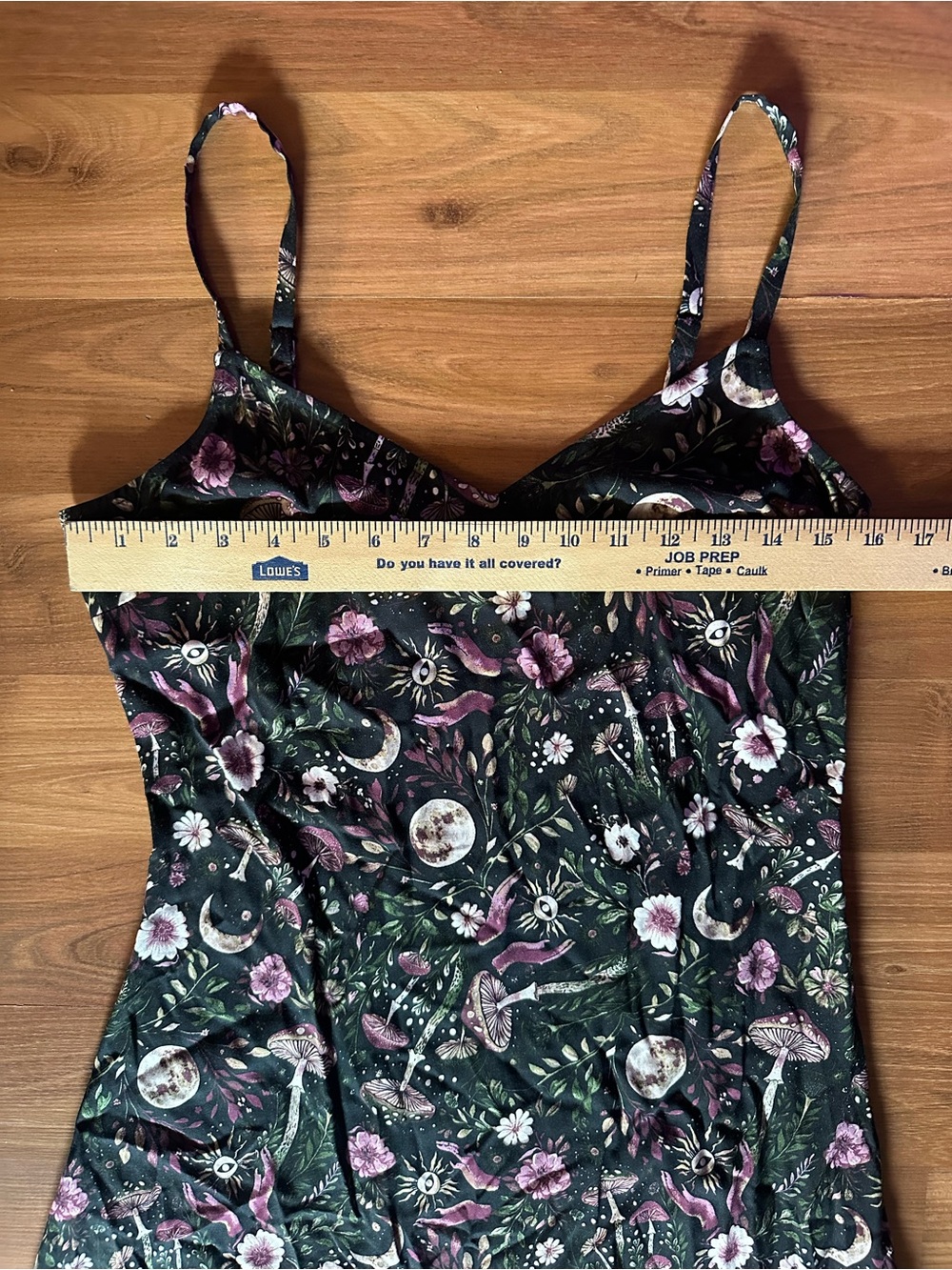 Hot Topic Cosmic Aura Dark Green & Purple Moon Mushroom Slip Dress - Picture 3 of 7